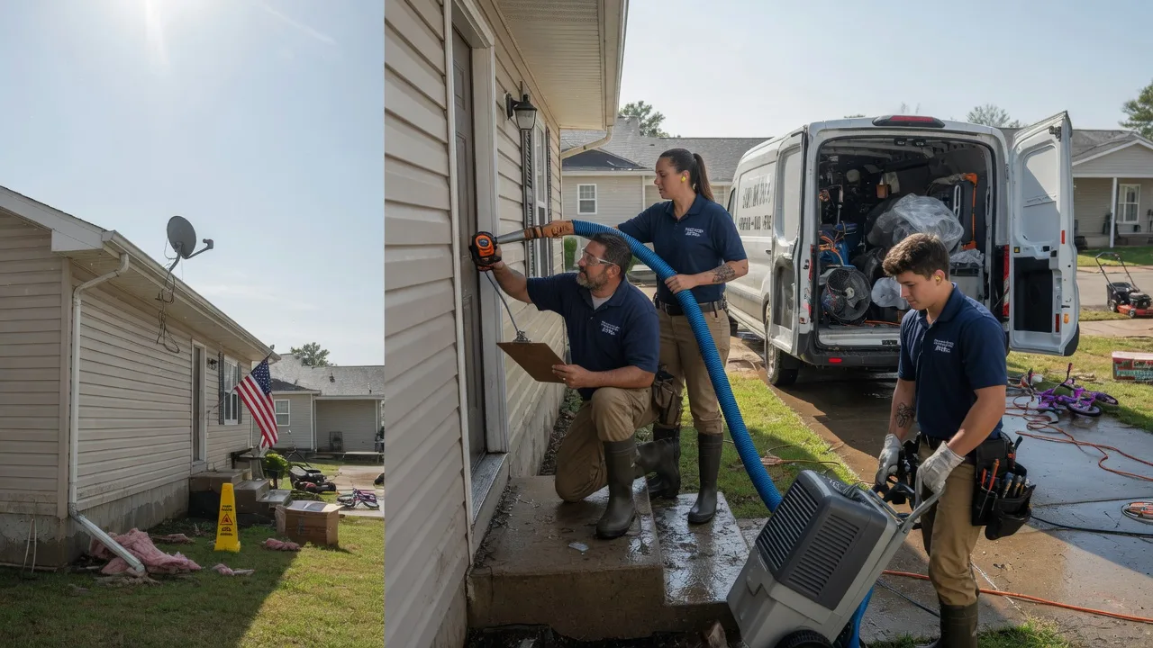 Ceiling Water Damage Restoration in Ledbetter, TX near me
